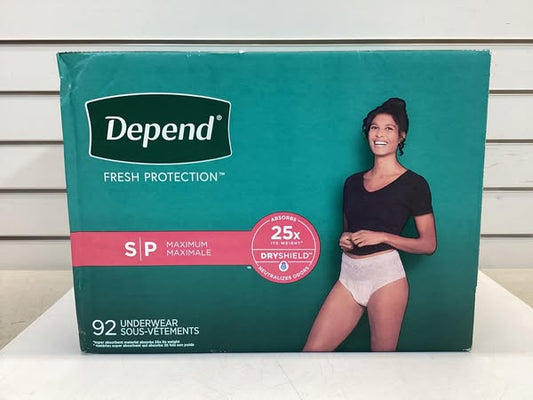 Depend Fresh Protection Adult Incontinence Underwear for Women, Small - Blush, 92 ct.