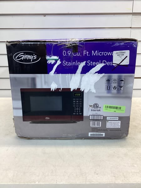 Ginny's .9 Cu. Ft. Metallic Microwave in Red