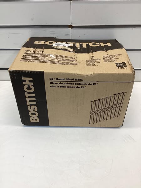 Bostitch 2-3/8" x .113 21° Plastic Bright Ring Shank Full Round Head Framing Nails - 5,000 Count