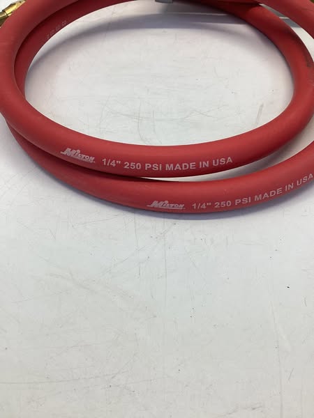 Milton Tire Inflator Gauge with Dual-Head Straight Foot Air Chuck 5 Foot Air Hose 10-160 PSI