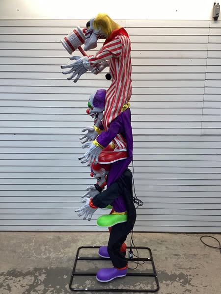 Home Accents Holiday 7.5ft Fears Through The Years Animated LED Trickster Trio Stack