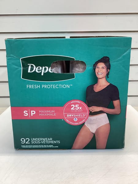 Depend Fresh Protection Adult Incontinence Underwear for Women, Small - Blush, 92 ct.
