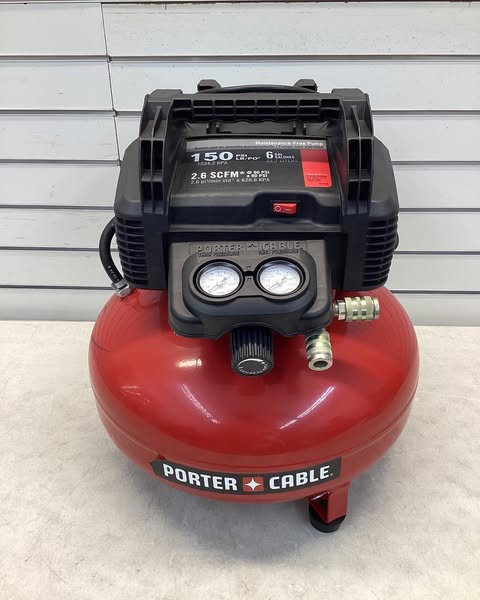 Porter-Cable 6 Gal. 150 PSI Portable Electric Pancake Air Compressor - Lightly Used