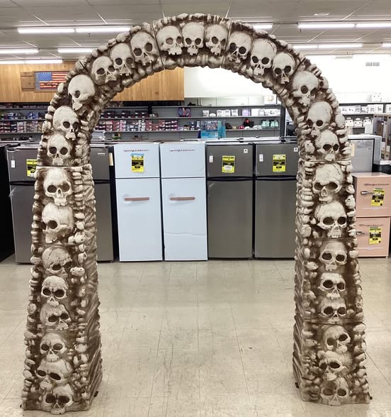 Home Accents Holiday 7.5 ft Skull & Bones Archway - Lightly used