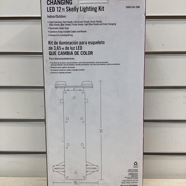 Home Accents Holiday Color Changing LED 12 ft. Skelly Lighting Kit