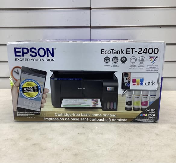 Epson EcoTank ET-2400 Wireless Color Inkjet Printer - Lightly Used