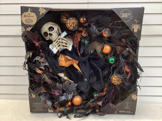 Member’s Mark 36” Pre-Lit Musical Skeleton Wreath