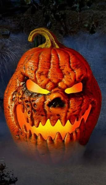 Home Accents Holiday 25 in BATTERY OPERATED LED Grimacing Jack-O-Lantern