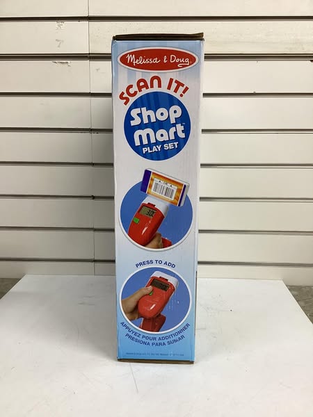 Melissa & Doug Wooden Scan It! Shop Mart Play Set With Electronic Scanner And Wooden Play Food To Scan