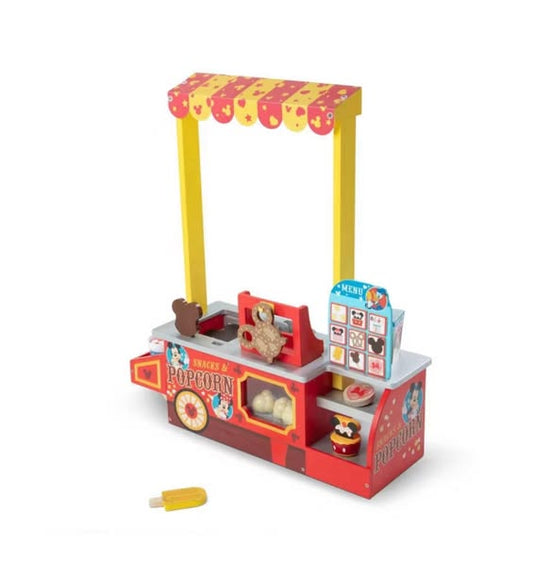 Melissa & Doug Disney Snacks & Popcorn Wooden Pretend Play Food Counter – 33pc