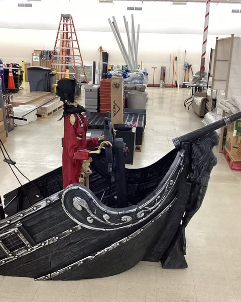 Home Accents Holiday 9.5 ft. Dead Water Giant-Sized Animated LED Pirate Ship