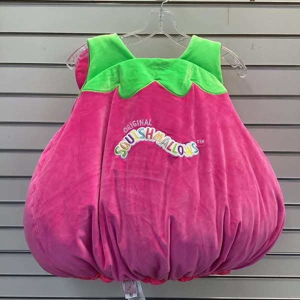 Squishmallows Children's Neon Strawberry Bat Halloween Costume Bodysuit