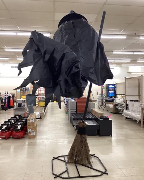 12 ft. Giant-Sized Animated LED Hovering Witch
