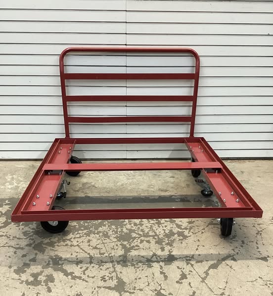 Open-Deck Steel Pallet Dolly with Handle