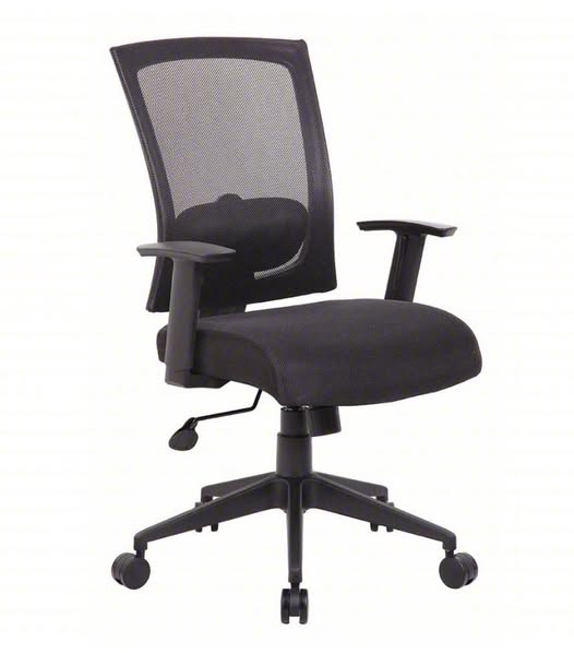 BOSS Fabric Task Chair, Adjustable, Black
