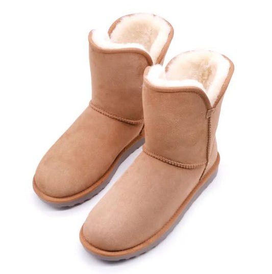 Member's Mark Women's Genuine Australian Sheepskin Shearling Boots Chestnut Color Size 8