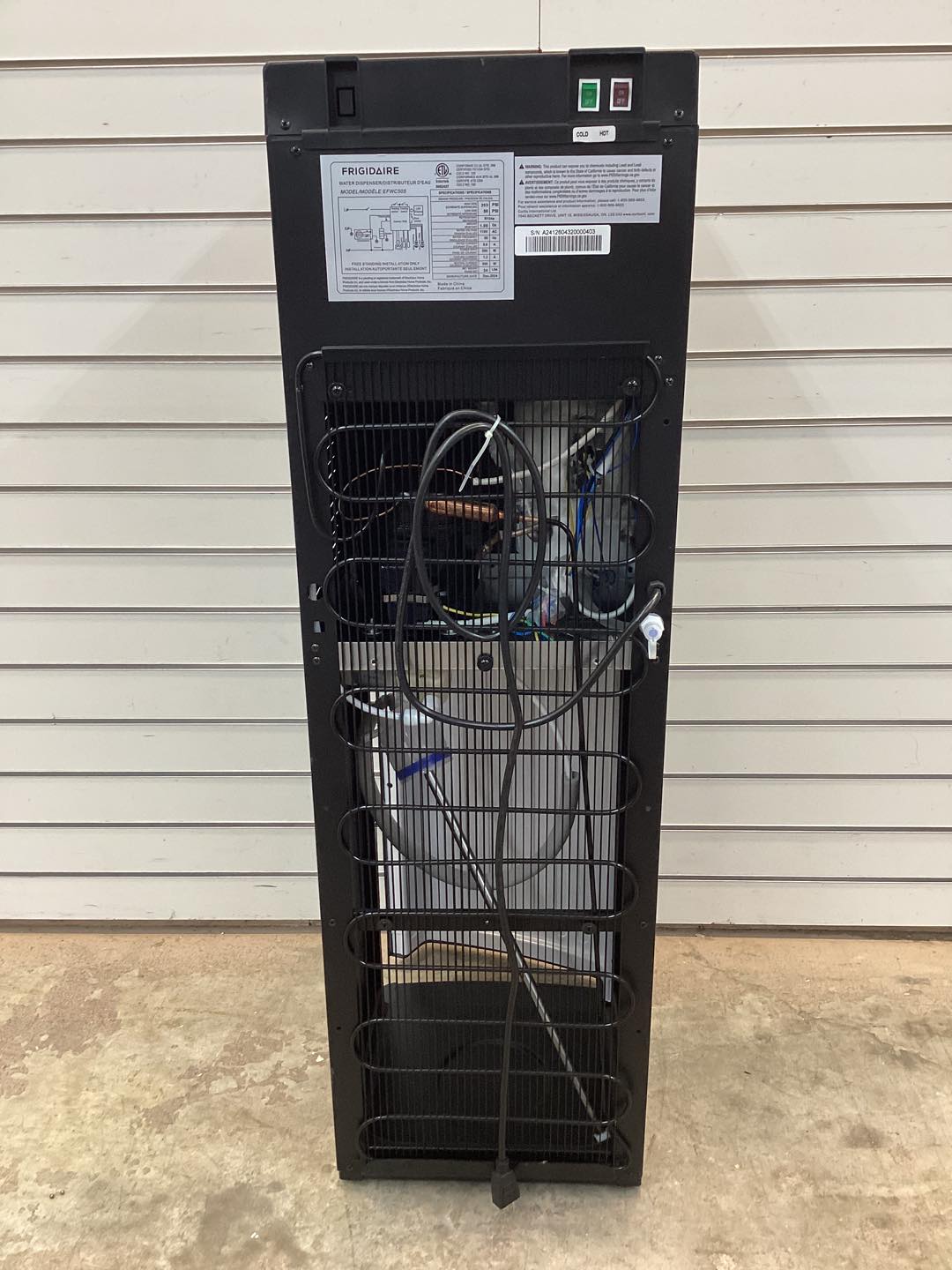 Frigidaire 5 Gallon Bottom Loading Hot and Cold Water Dispenser in Stainless Steel - Lightly Used