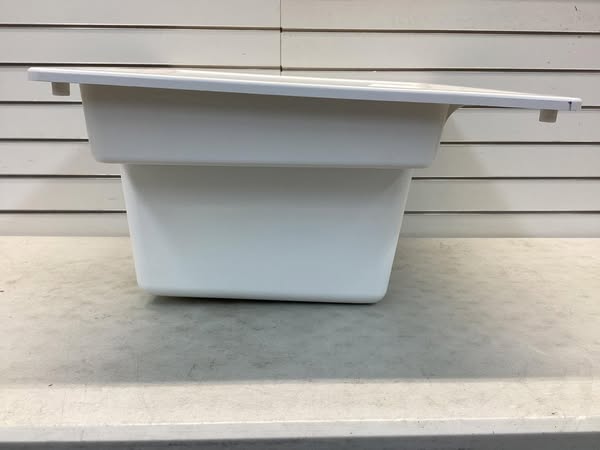 MUSTEE Vector 22 in. x 25 in. Fiberglass Self-Rimming MultiTask Sink in White