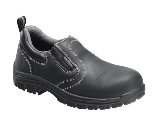 AVENGER SAFETY FOOTWEAR Women's Composite Toe Slip-On Work Boot, Black, Size 8, Wide