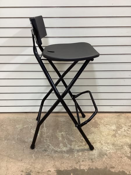 ATLAS COMMERCIAL PRODUCTS Folding Bar Stool with Backrest