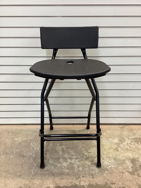 ATLAS COMMERCIAL PRODUCTS Folding Bar Stool with Backrest