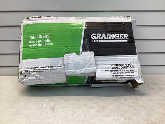 GRAINGER Recycled Trash Bags, 50 ct