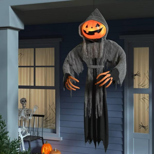 Lewis & Friends 65" Little Lewis the Pumpkin Ghoul Head Halloween Decorative Mannequin - Hyde and EEK! Boutique, Lit, Musical