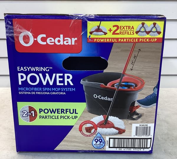 O-Cedar EasyWring Power Microfiber Spin Mop + 2 Refills