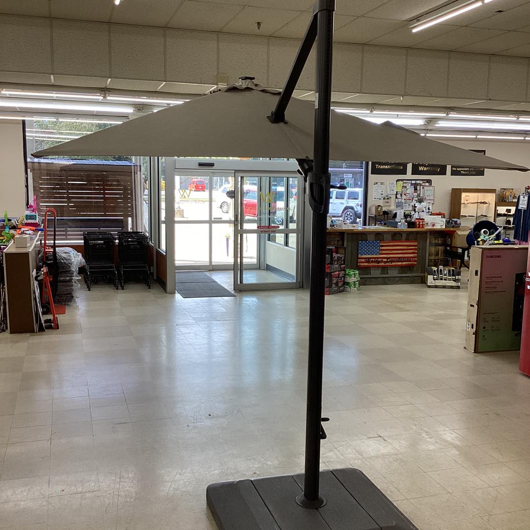 Seasons Sentry 10' Square Solar LED Cantilever Umbrella - Lightly Used