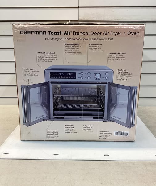 Chefman 10-in-1 Stainless Steel French Door Toaster Oven Air Fryer