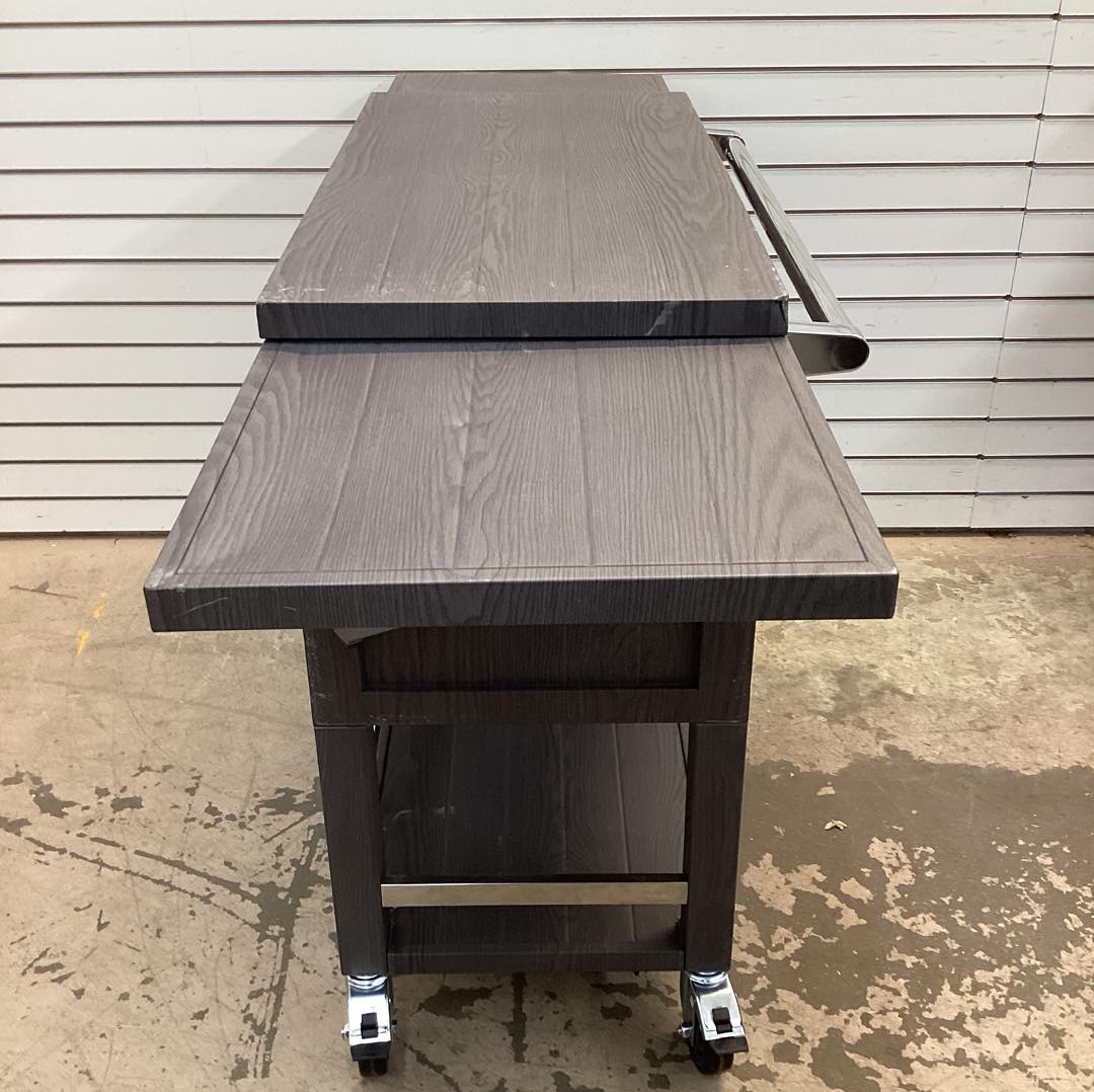 Permasteel 100-quart Patio Cooler & Indoor Beverage Cart with Side Shelves