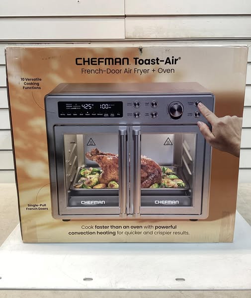 Chefman 10-in-1 Stainless Steel French Door Toaster Oven Air Fryer