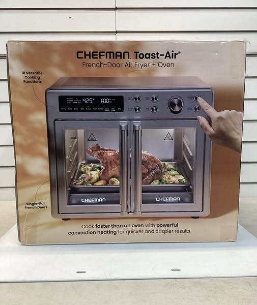 Chefman 10-in-1 Stainless Steel French Door Toaster Oven Air Fryer