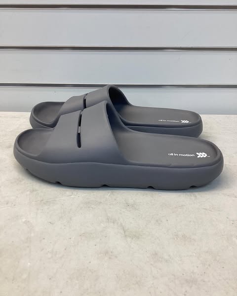 All In Motion Men's Archie Recovery Slide, Size 11, Color Grey