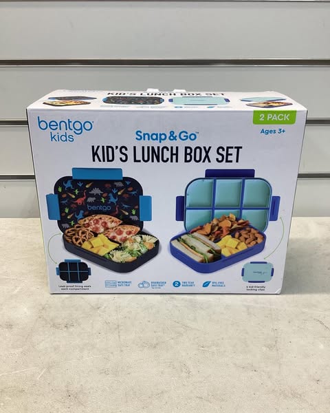 Bentgo Kids 2-Pack Snap & Go Leak-Proof Lunch Box