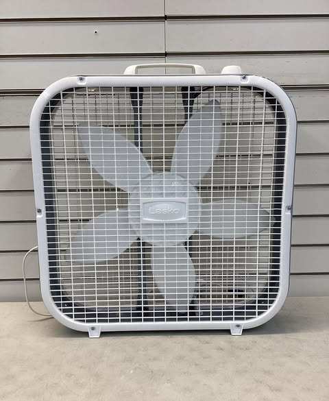Lasko 20" Classic Box Fan with Weather-Resistant Motor, 3 Speeds, 22.5" H