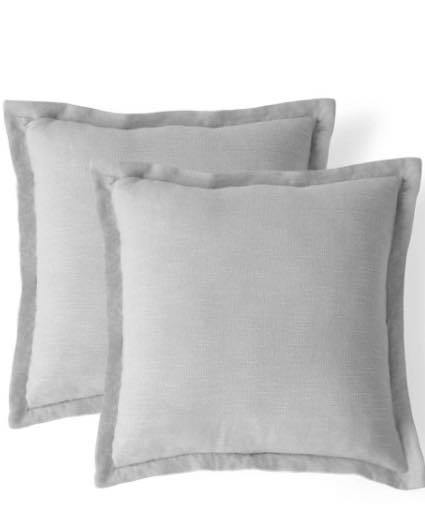Member's Mark 2-Pack Reversible Cotton Slub Pillows, Color Silver/White