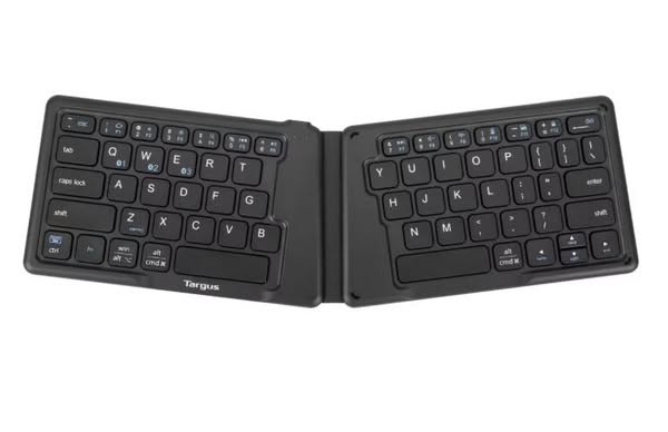 Targus Foldable Ergonomic Keyboard - Black: Bluetooth, Wireless