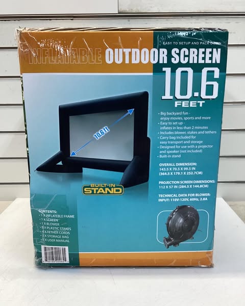 Inflatable 10.6' Outdoor Screen with Built-In Stand