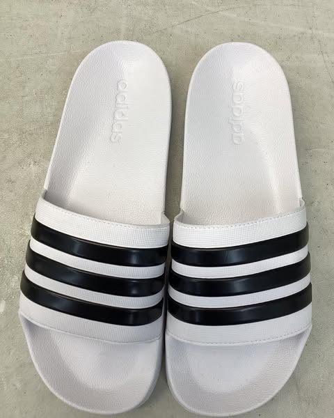 Adidas Adilette Shower Slide, Size 11, Color White/Black