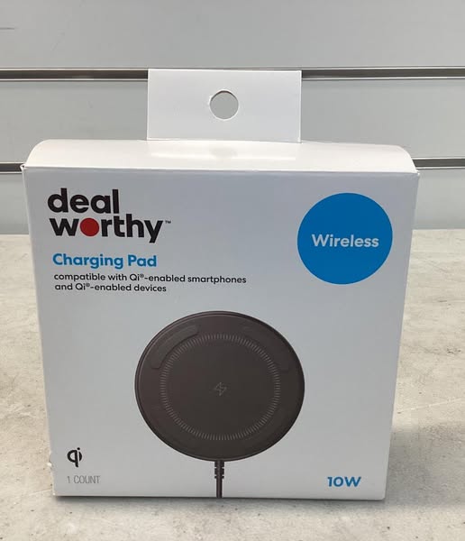 10W Qi Charging Pad - dealworthy Black: USB-C Wireless Charger, Magnetic Mount
