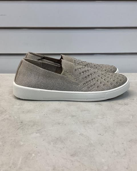 White Mountain Women's Bling Sneaker, Size 6, Color Taupe
