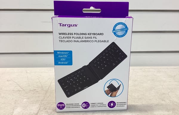 Targus Foldable Ergonomic Keyboard - Black: Bluetooth, Wireless