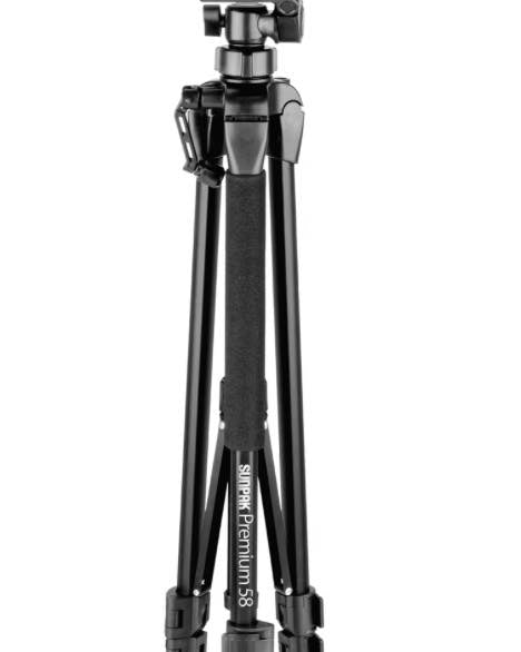 Sunpak 5800DLX 58" Tripod for Cameras Smartphones and GoPro - Black: Universal Mount