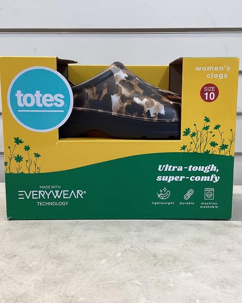 Totes Everywear Women's Clog, Size 10, Color Animal Print