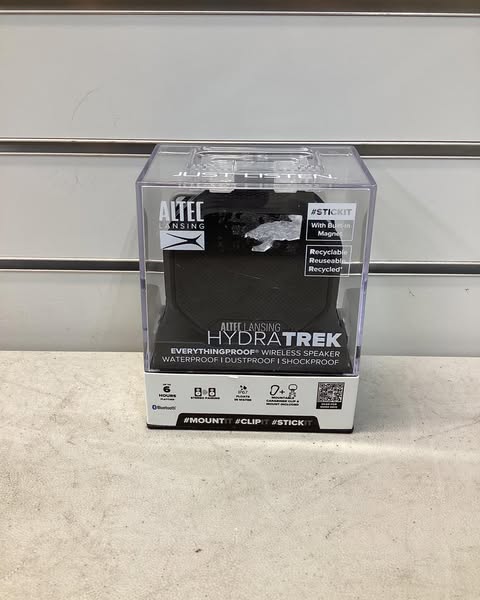 Altec Lansing HydraTrek Bluetooth Waterproof Speaker, Color Black/White