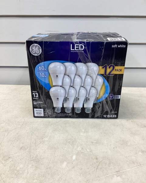 GE Soft White LED 60W Equivalent General Purpose A19 Light Bulbs 12-Pack