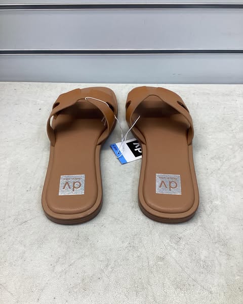 DV Dolce Vita Women's H-Band Slide Sandal, Size 9, Color Brown