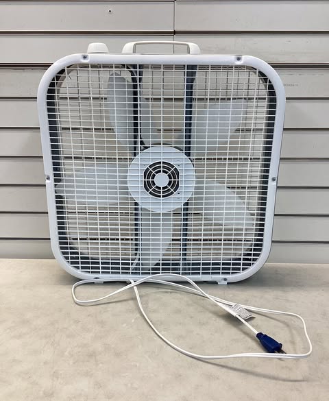 Lasko 20" Classic Box Fan with Weather-Resistant Motor, 3 Speeds, 22.5" H