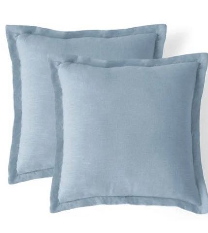 Member's Mark 2-Pack Reversible Cotton Slub Pillows, Color Blue